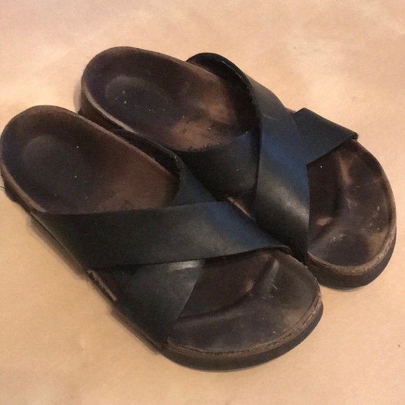 Birkenstock Shoes - Betula Birkenstock black vegan cross slides
